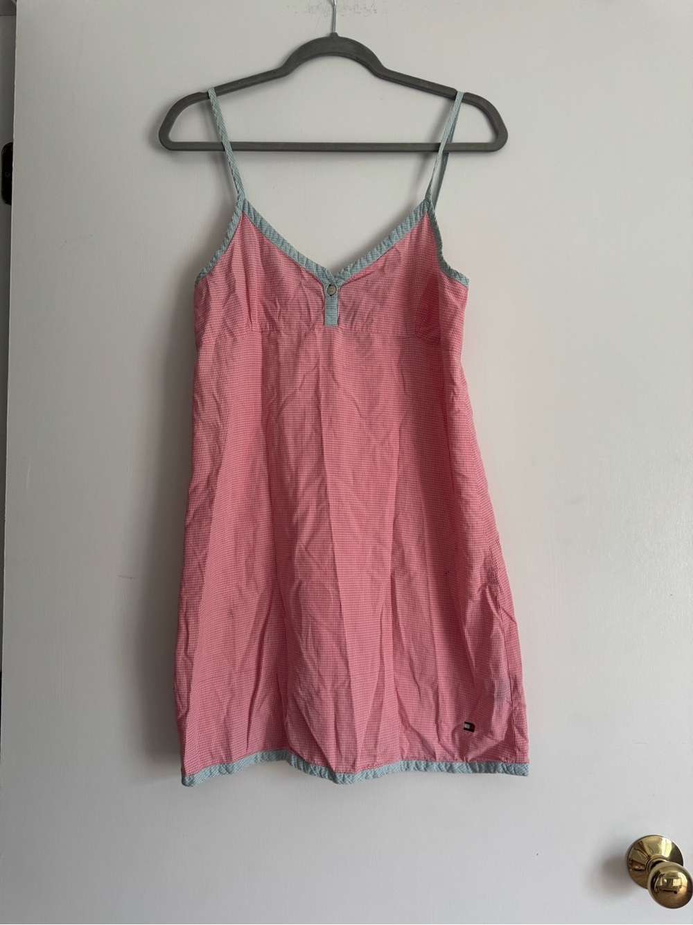 Vintage Tommy Hilfiger Red with white & Blue Trim babydoll dress